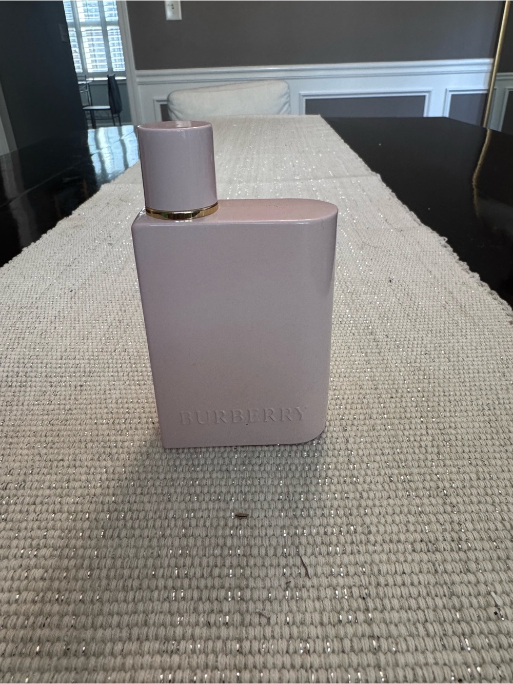 Burberry Women Makeup Bottle in Dusty Pink with Gold Accent